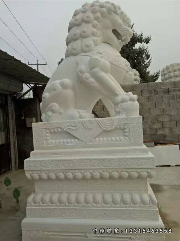 石雕宅门瑞兽狮子雕塑