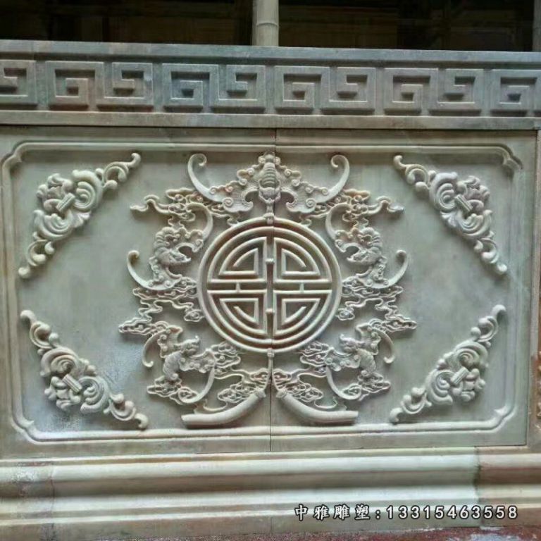 厂家直销 浮雕壁画价格 石雕景墙 浮雕地雕 石雕透雕 透窗17894