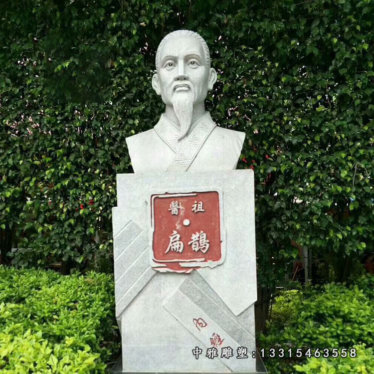 扁鹊胸像石雕，医院人物石雕 (2)