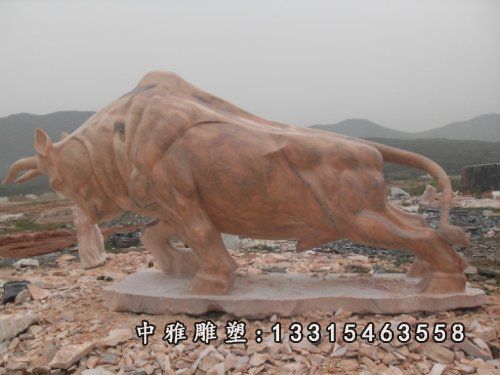 石雕牛，开荒牛石雕