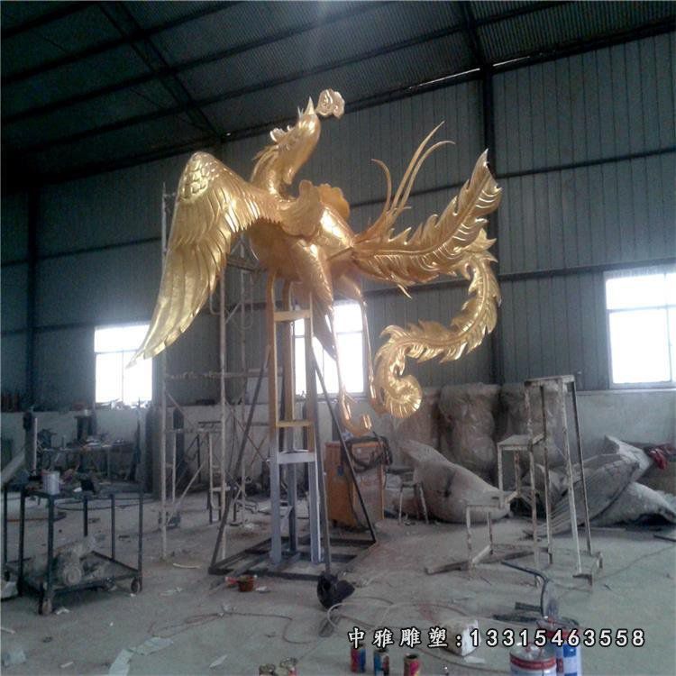 厂家铸造铜双凤凰铜塑摆件 白鸟之王吉祥装饰 纯铜工艺饰品15496
