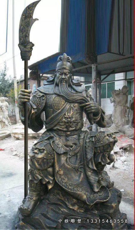 关公铜雕，关二爷铜雕