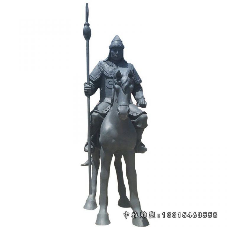 骑马的蒙古士兵铜雕