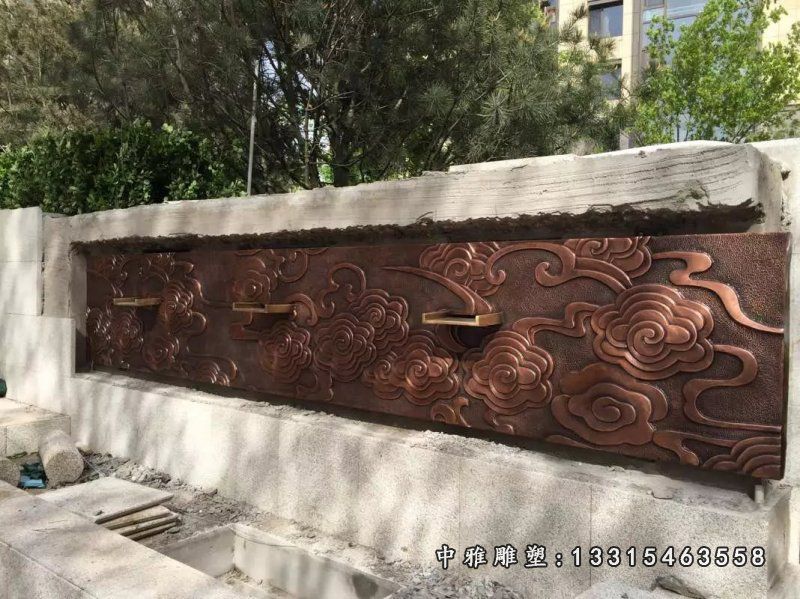 锻铜花纹浮雕，锻造花纹铜雕 (1)