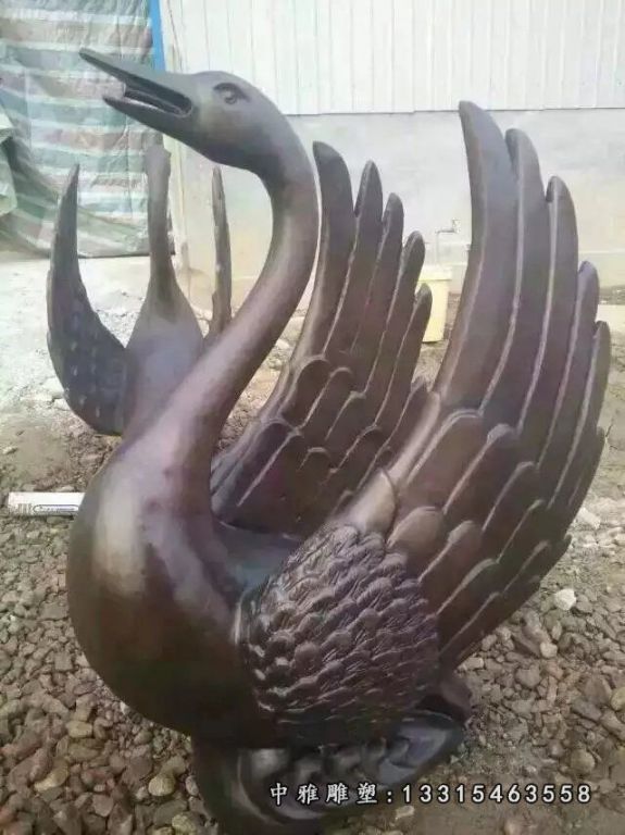 锻铜不锈钢天鹅雕塑