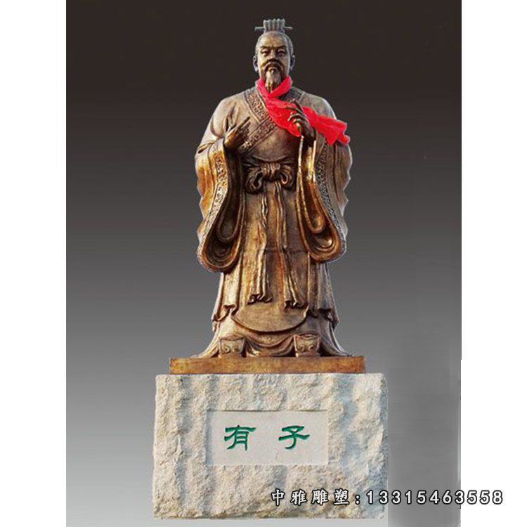 孔子弟子有子铜雕