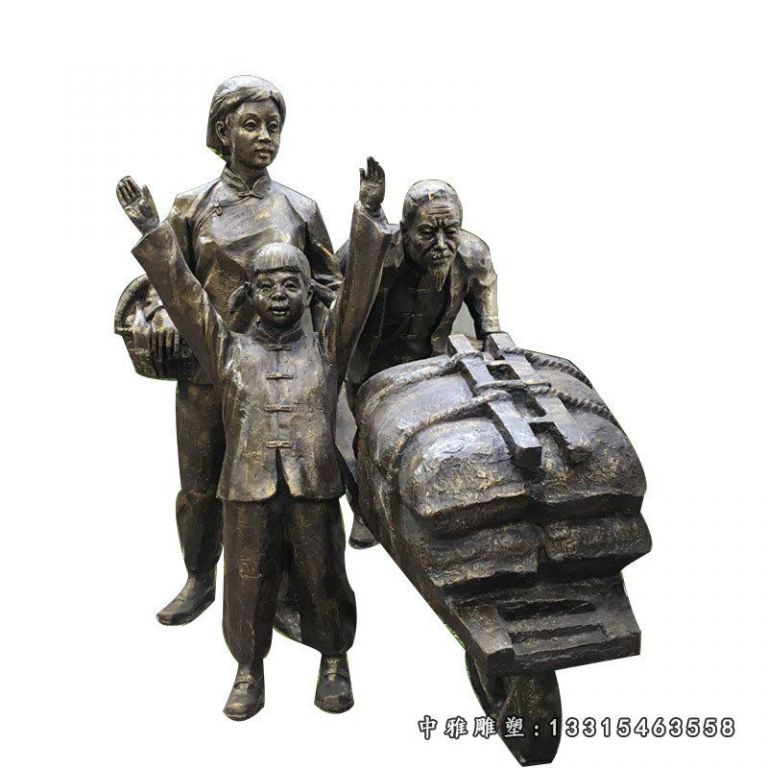厂家直销小区铸铜广场校园雕塑 山东济南新制作景观艺术人物模型48452
