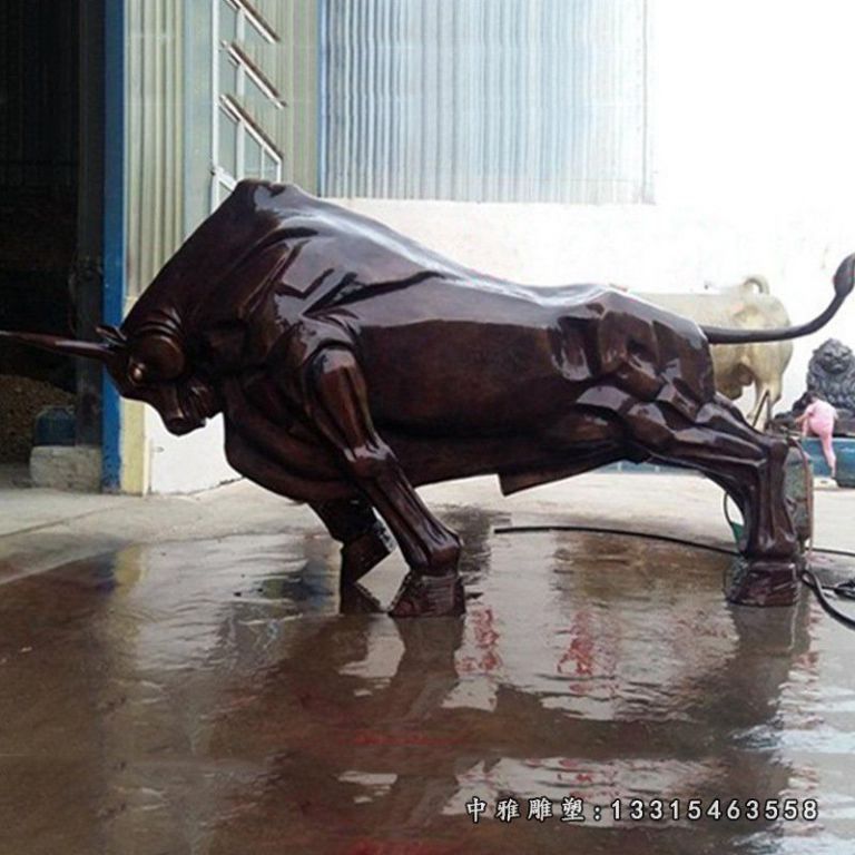 大型铜雕动物牛雕塑 开荒牛 华尔街牛 黄铜铸造 定制多种样式 5279294
