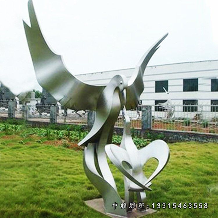 大型不锈钢雕塑定制凤凰 广场公园水景主题景观抽象雕塑70731