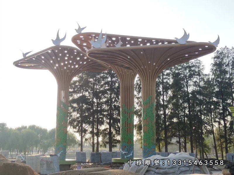 不锈钢园林镂空景观树
