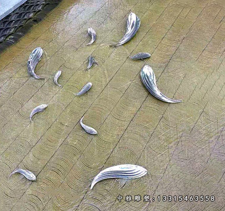 不锈钢抽象小鱼雕塑 (10)