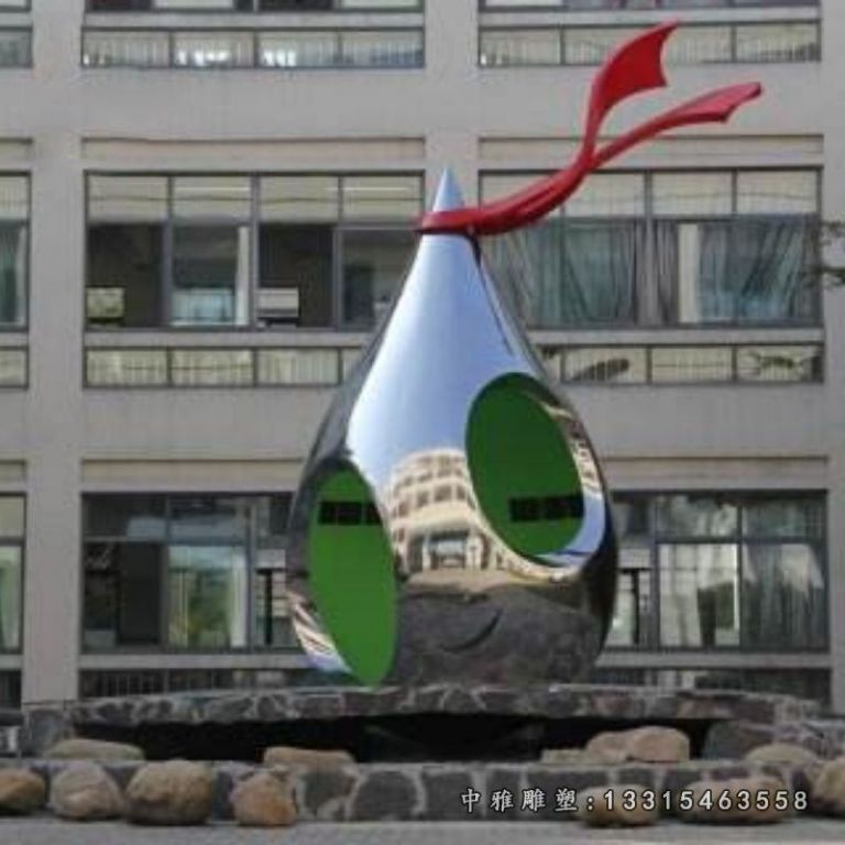 镜面不锈钢水滴景观