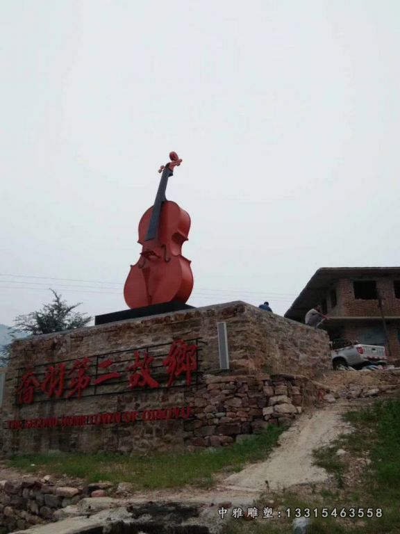 乐器不锈钢提琴景观