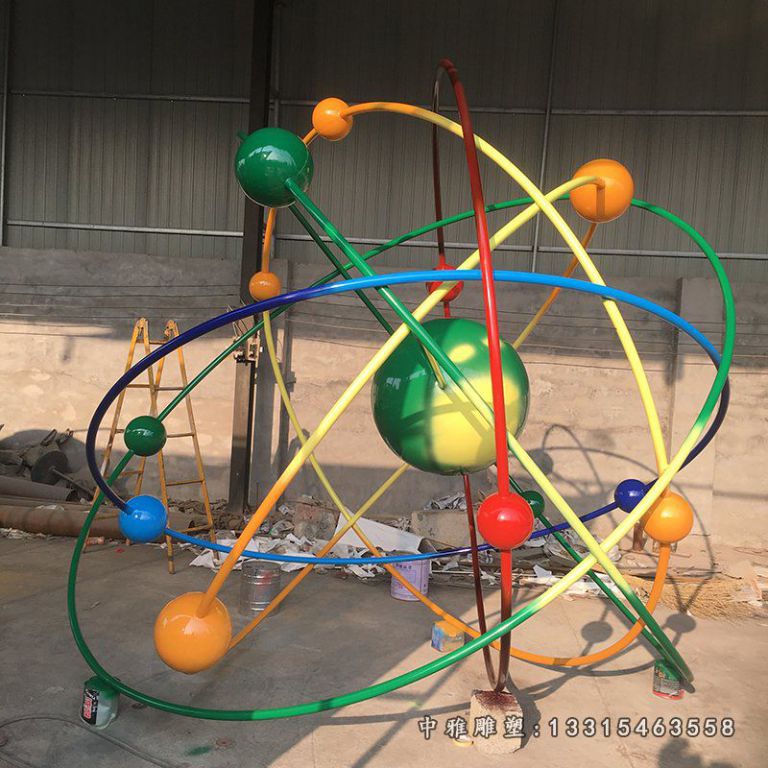 不锈钢星球雕塑，不锈钢校园雕塑 (2)