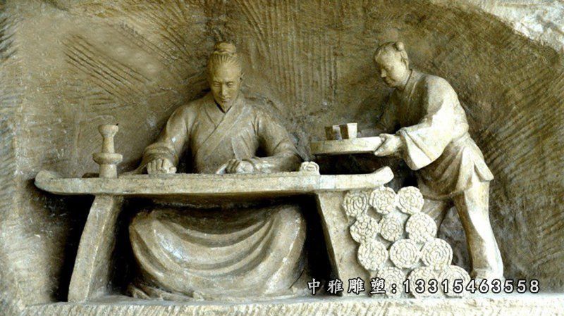 古代医圣张仲景石雕