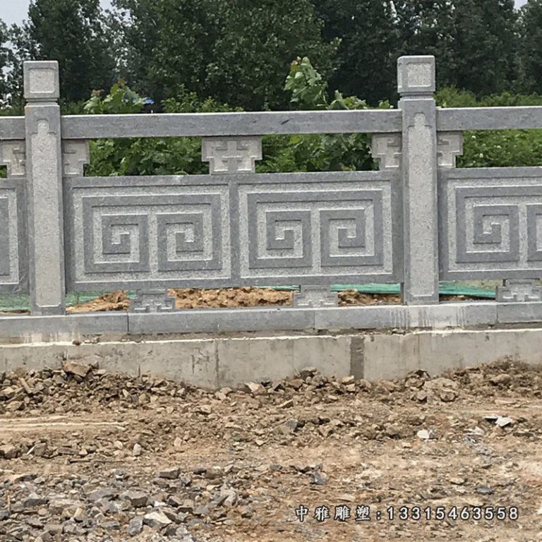 大桥石栏杆石雕青石栏板 大理石栏杆河道景区广场户外花岗岩护栏7451
