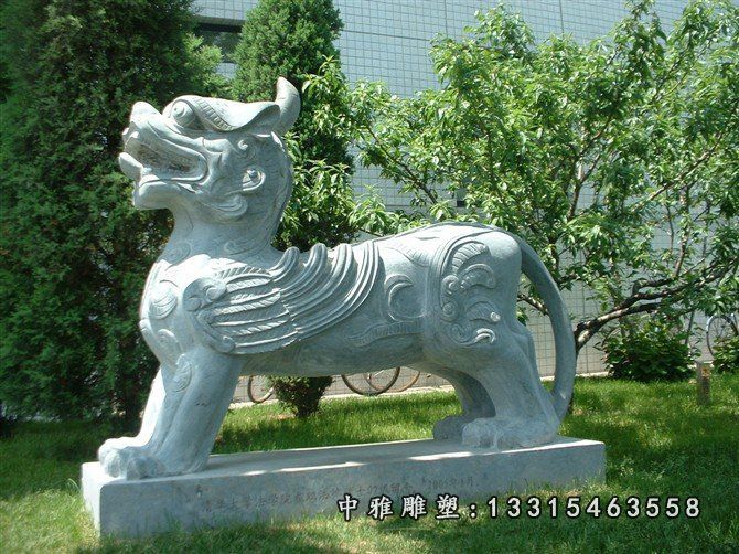 独角兽石雕，神兽石雕