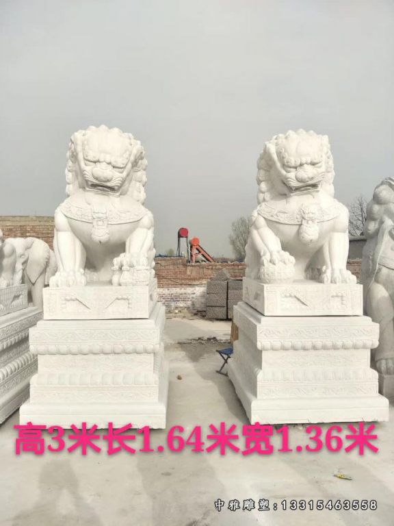 大理石广场石狮子 (3)