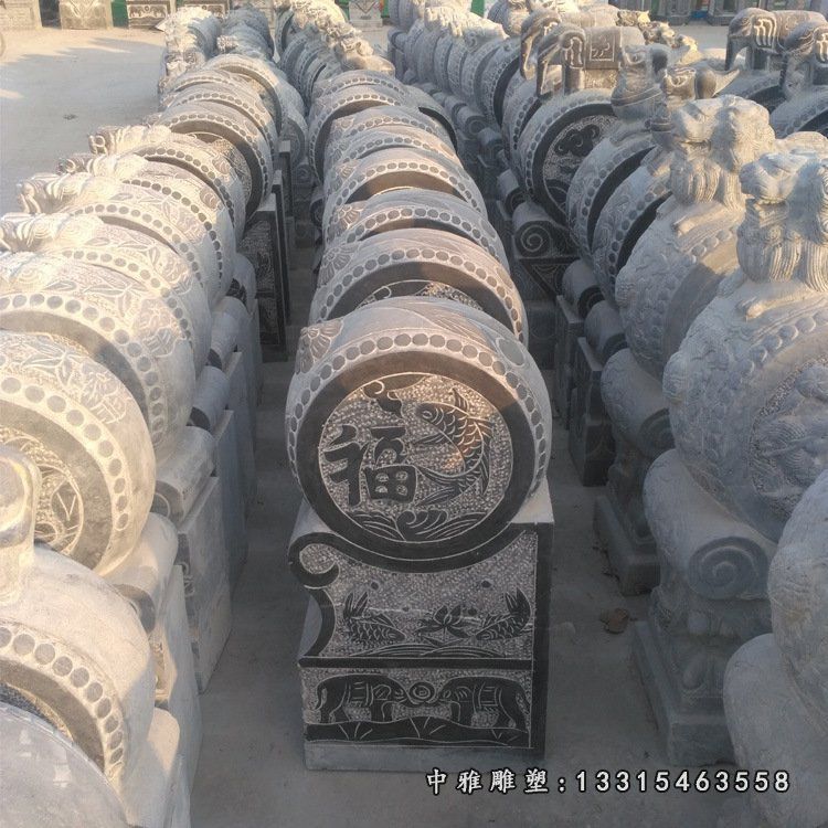 供应仿古石雕门墩包谷石 青石庭院门口摆件貔貅动物门墩批发41541