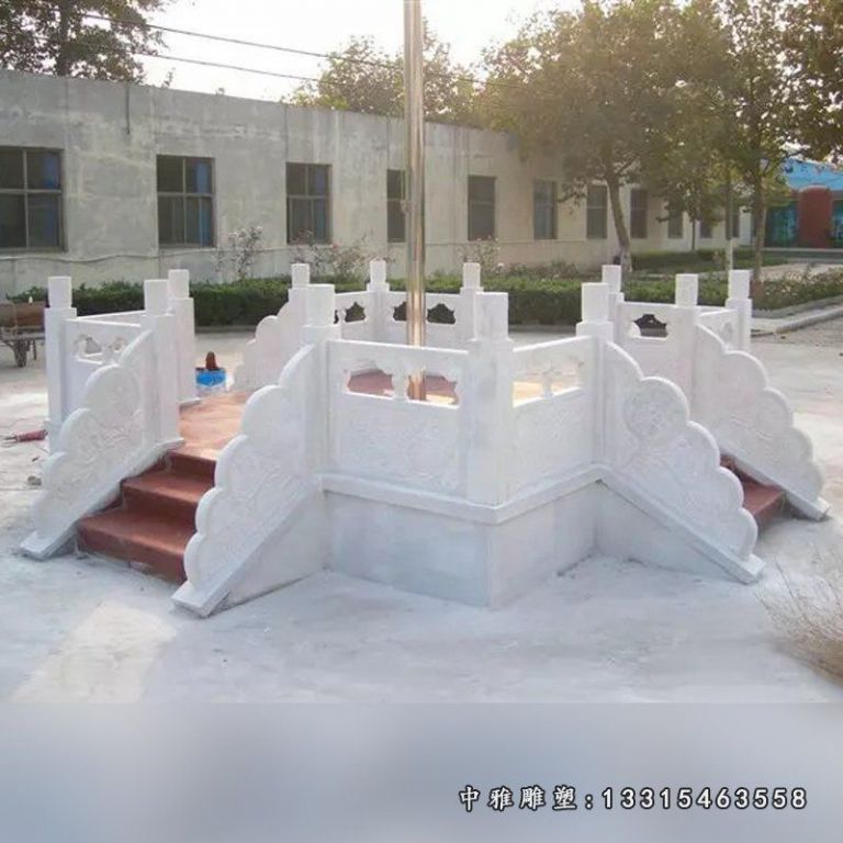 汉白玉升旗台景观石雕雕塑
