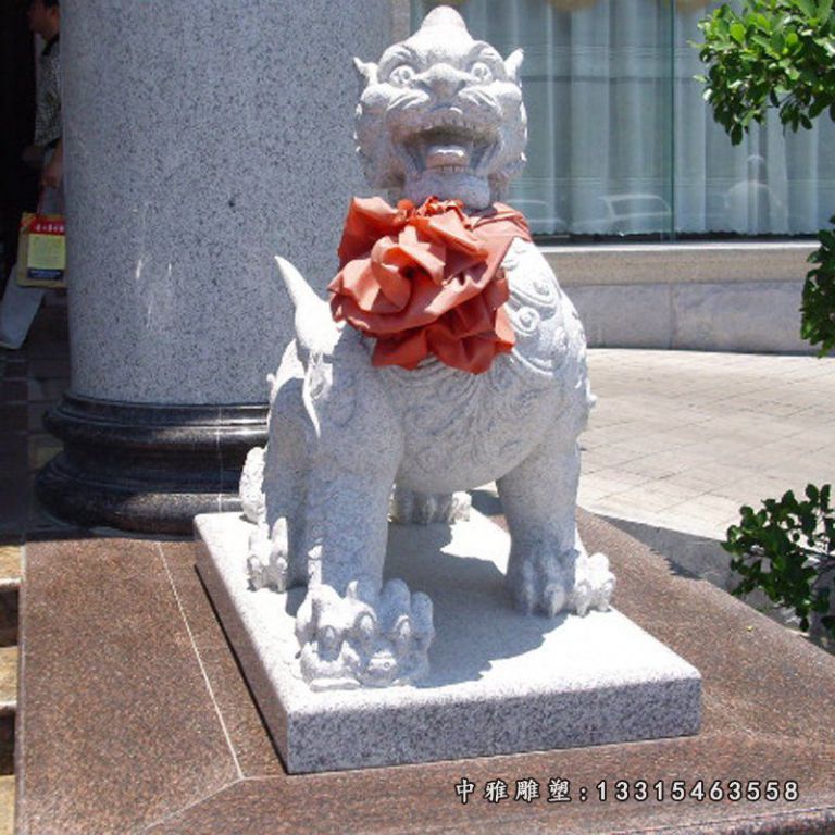 独角兽石雕动物雕塑