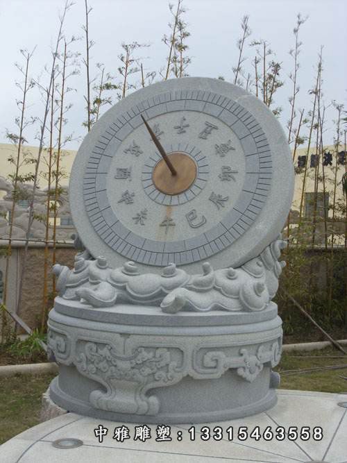 石雕日晷，青石日晷