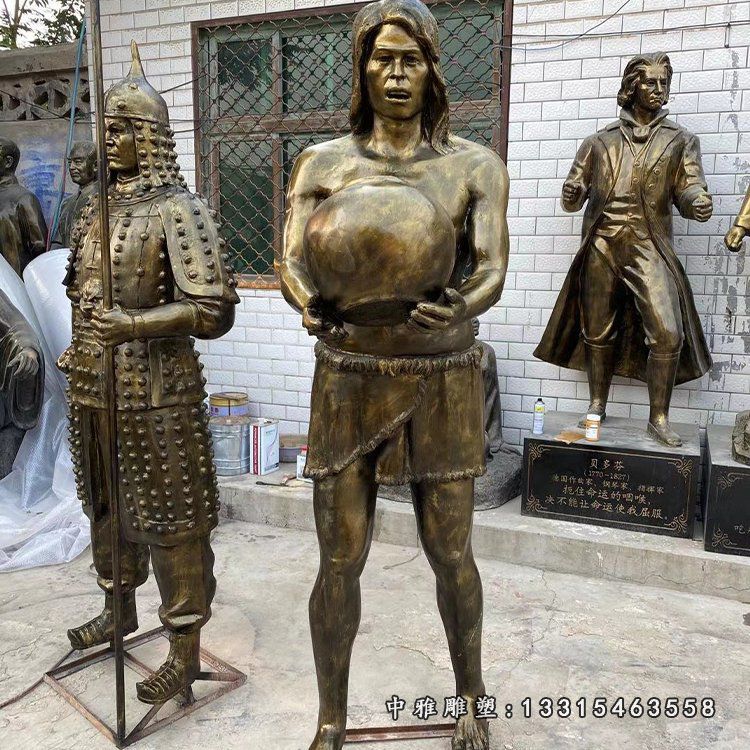 铜雕步行街人物雕像