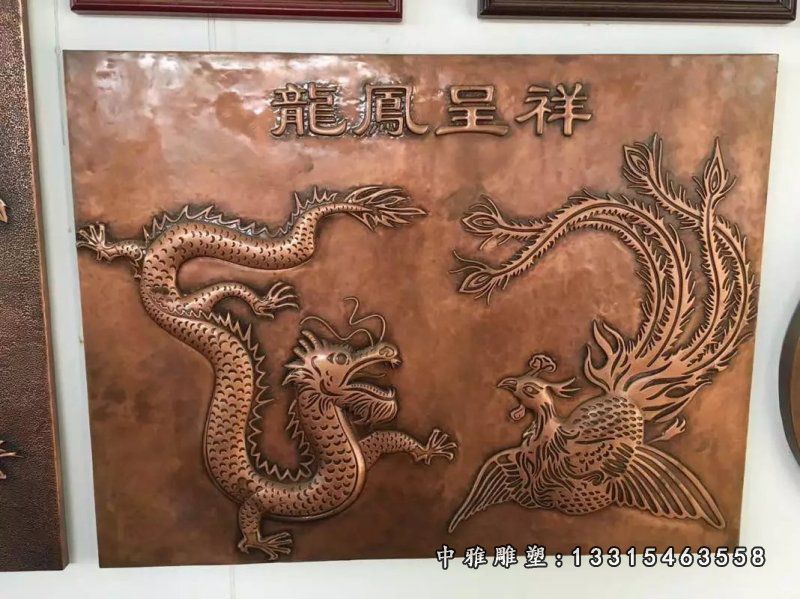 龙铜浮雕，铸铜龙浮雕 (2)