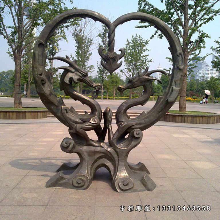 铜雕广场大型动物龙