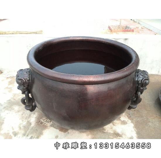 景观铜雕水缸雕塑