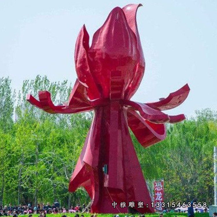 不锈钢花朵雕塑 (2)