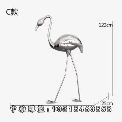 不锈钢立体仙鹤雕塑 (4)