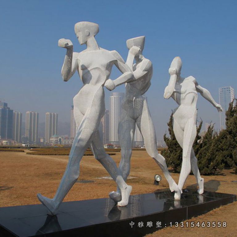 竞走雕塑，不锈钢运动雕塑