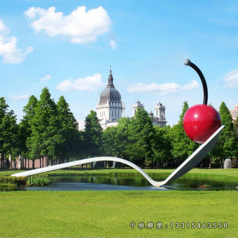 苹果不锈钢景观雕塑