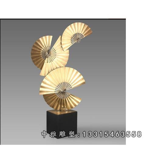 景观扇子不锈钢摆件