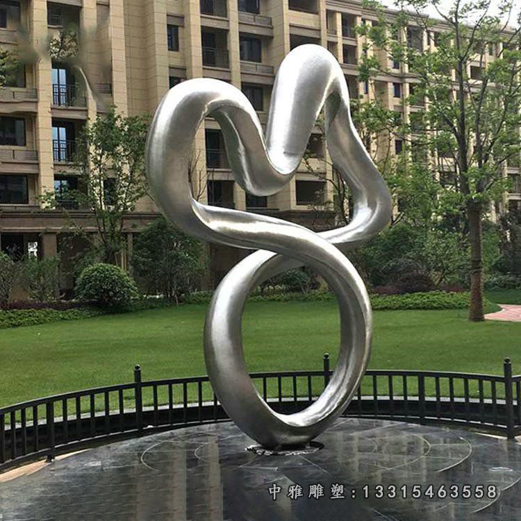 不锈钢广场丝带雕塑