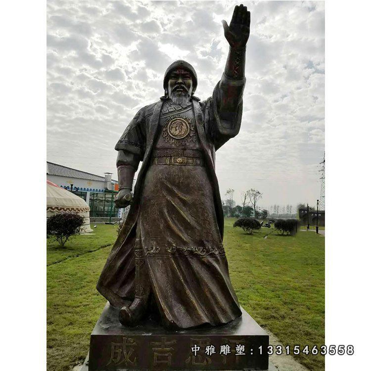 成吉思汗雕塑，铜雕古代人物 (1)
