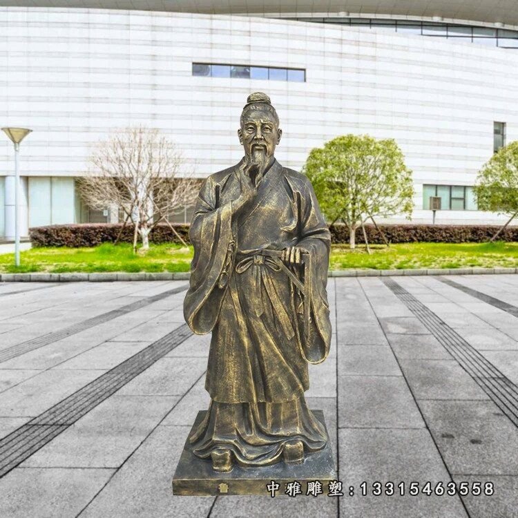 立式鲁班雕塑 玻璃钢仿铜古代名人雕塑 (2)