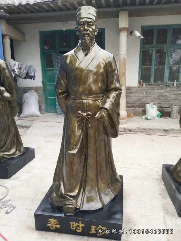 铜雕古代名医人物雕塑 (1)