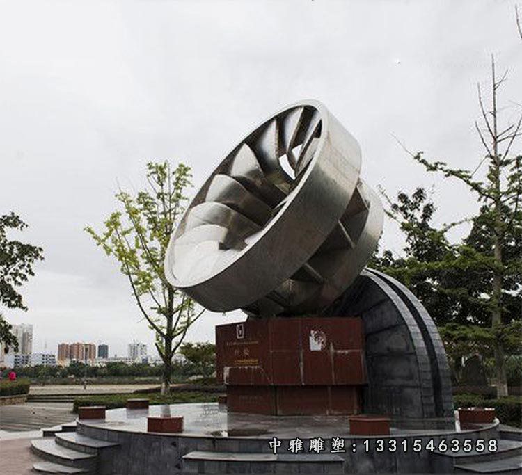 不锈钢抽象齿轮雕塑 城市景观雕塑 (1)