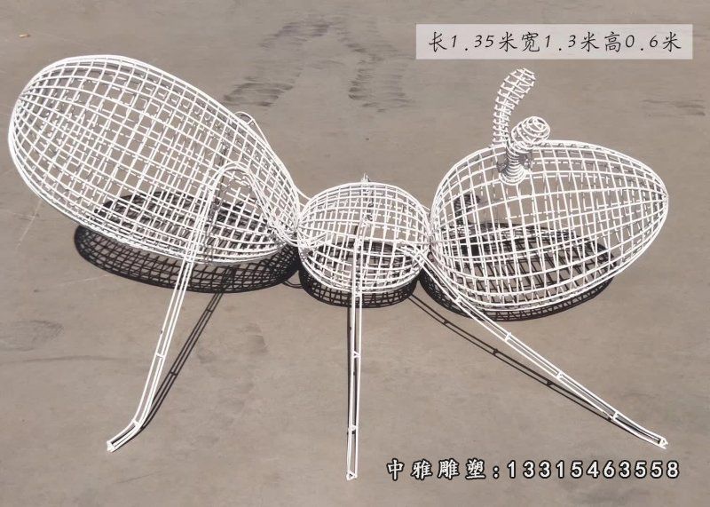 镂空蚂蚁不锈钢动物雕塑