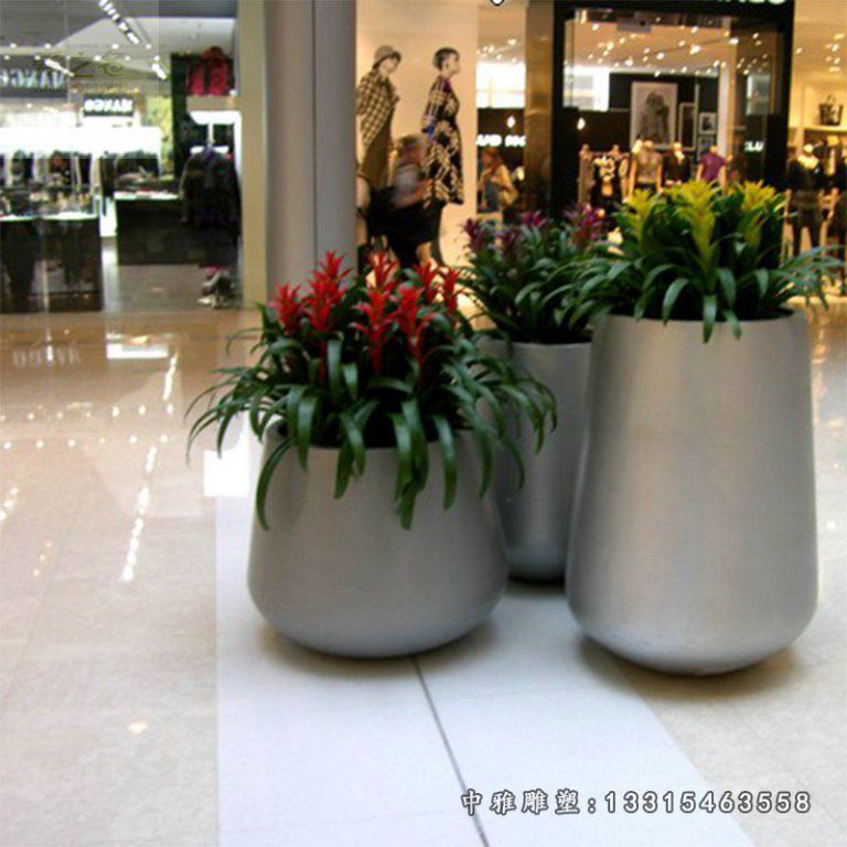 公园花盆不锈钢景观