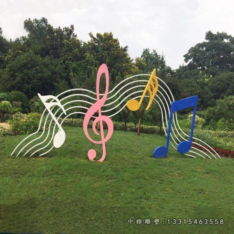 不锈钢音符雕塑 (2)