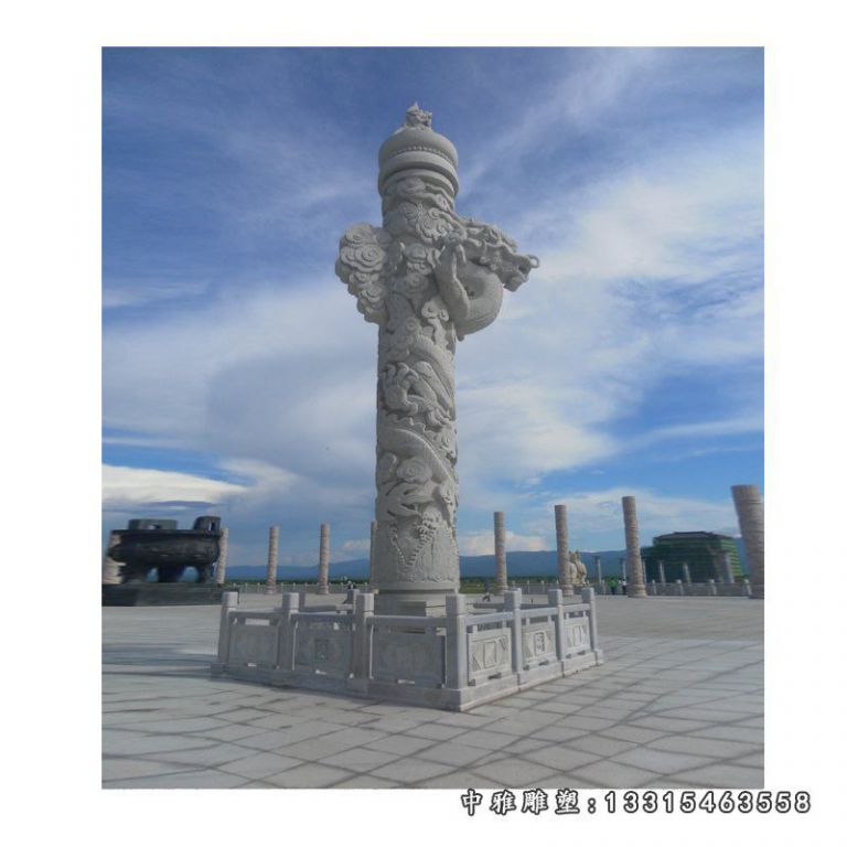 公园石雕大型景观龙柱
