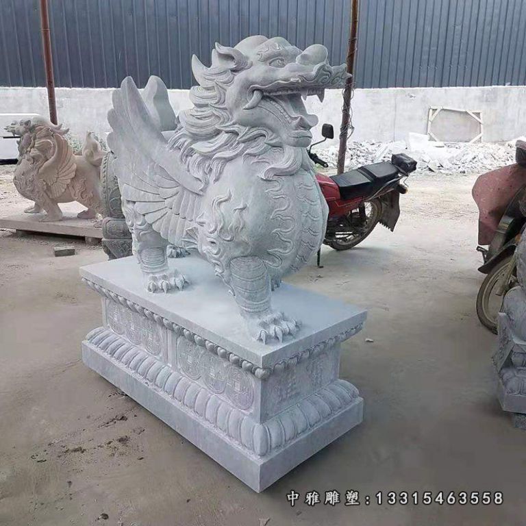 青石仿古麒麟雕塑（2）
