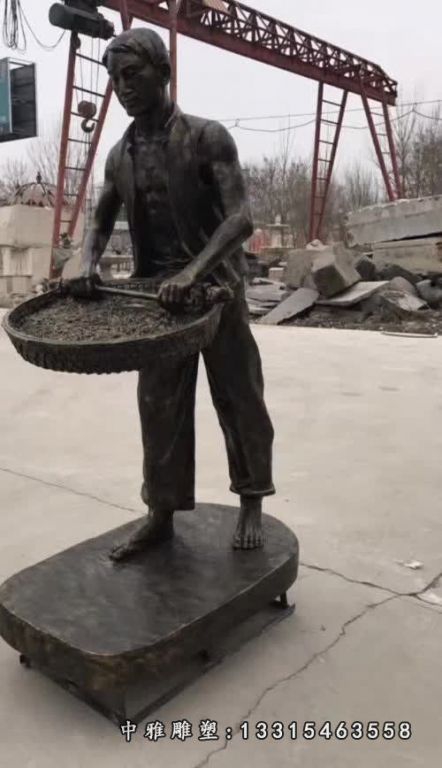 铜雕茶文化主题人物雕像