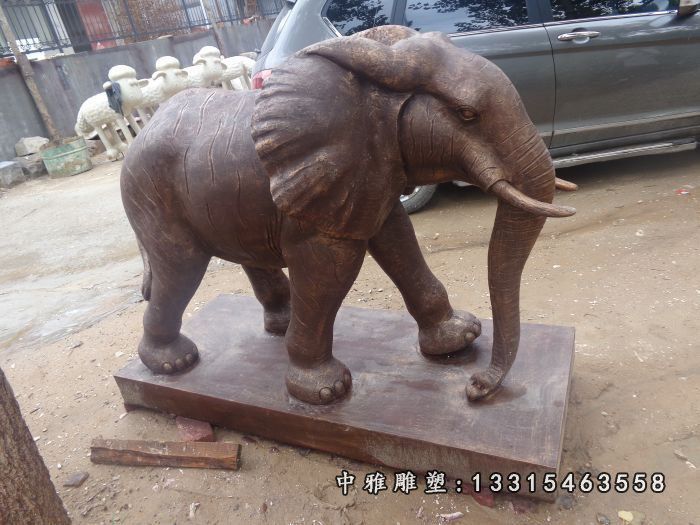 铜雕大象，动物铜雕 (1)