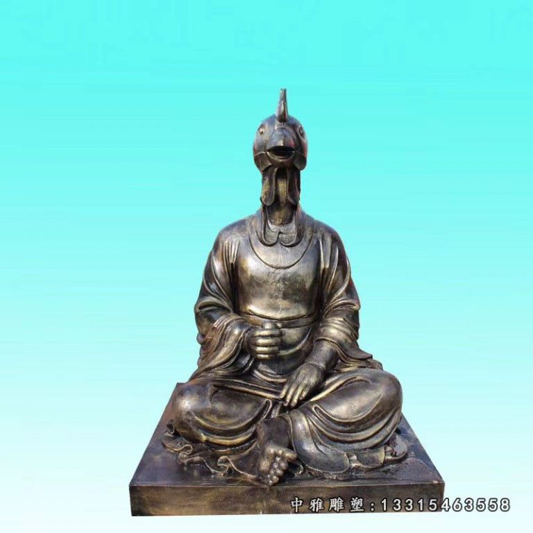 兽首人身十二生肖铜雕 (5)