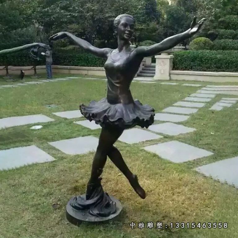 小区铜雕跳舞人物雕塑