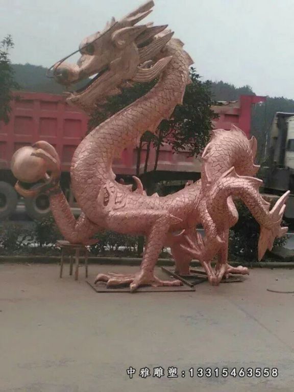 铜雕公园动物龙摆件